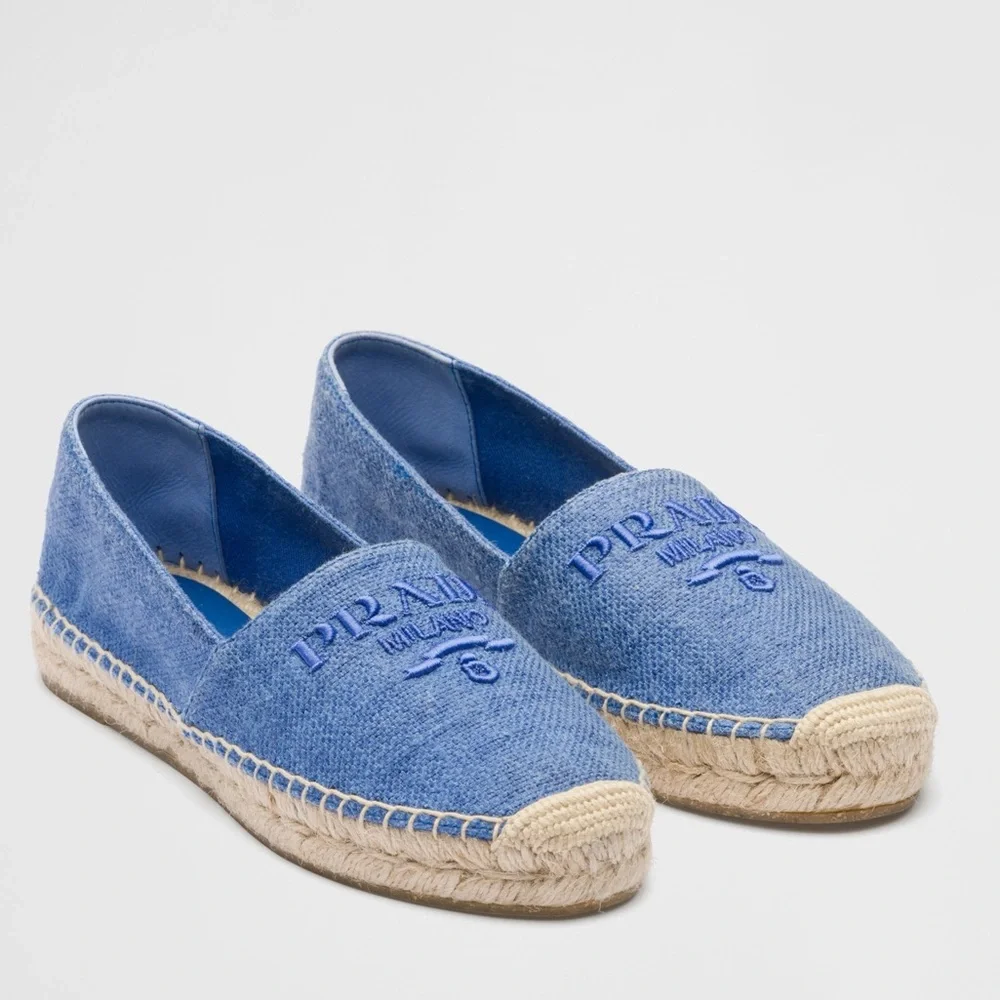 New Prada Linen espadrilles $850 40 - Picture 2 of 12